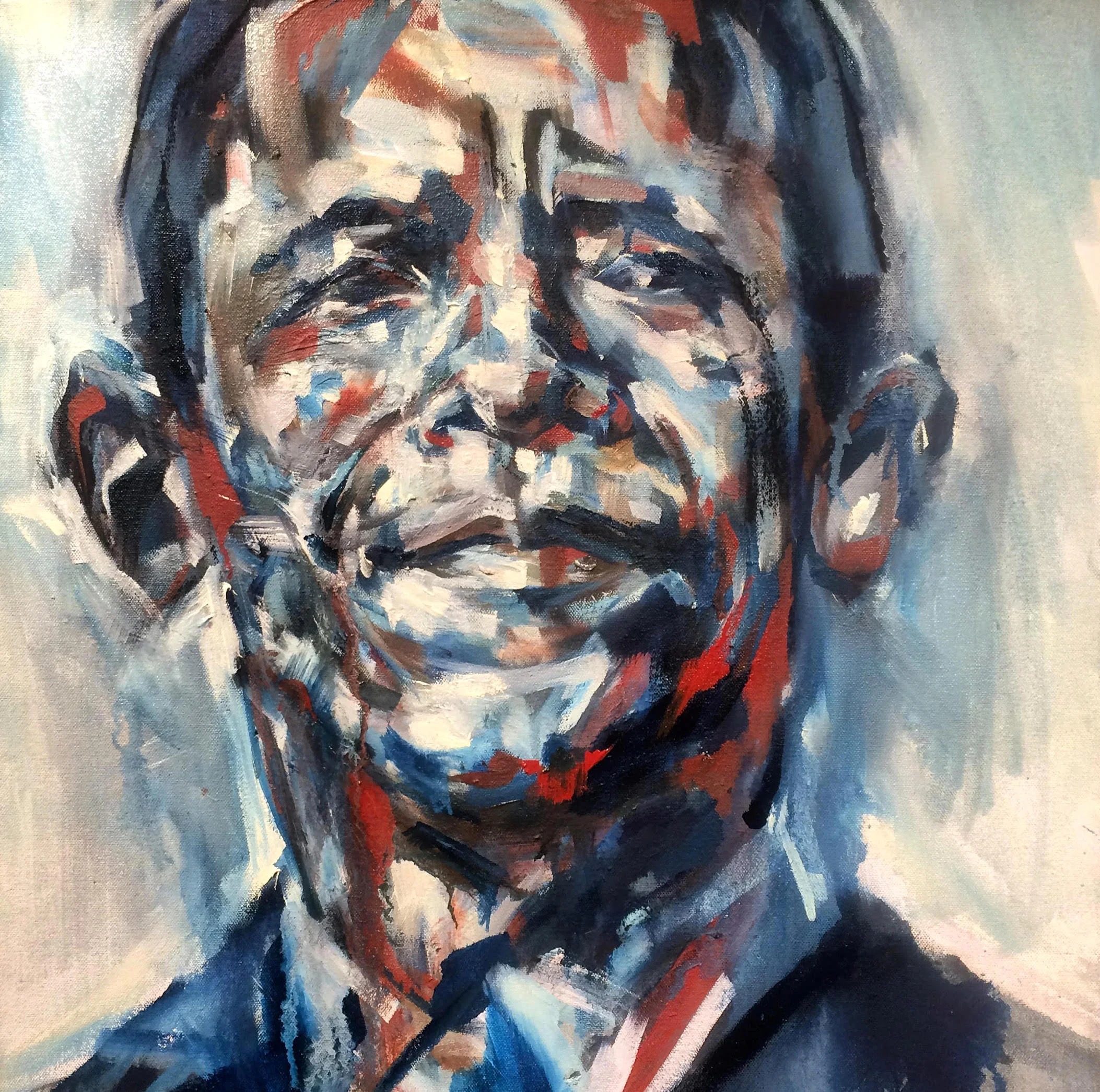 OBAMA | 18" X 18" | OIL ON CANVAS | NFS