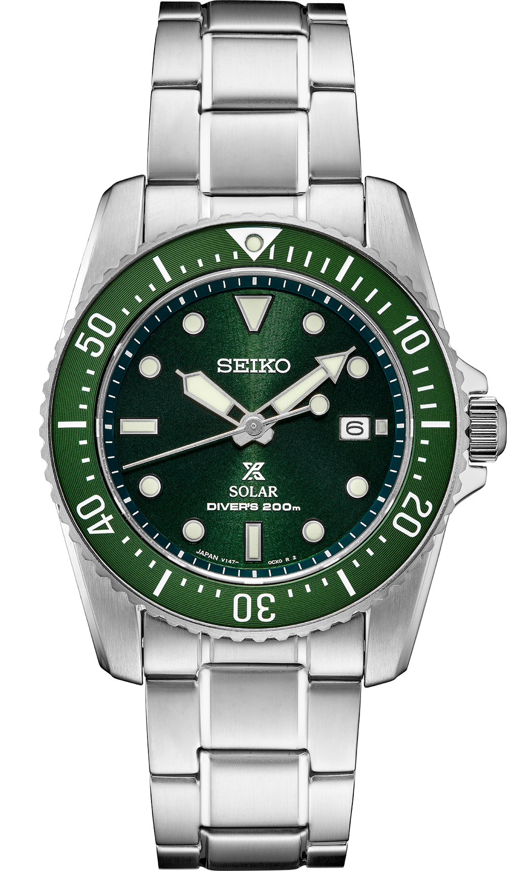 Seiko Prospex Green Dial Solar 200m Dive Watch SNE583 — Hannoush Jewelers