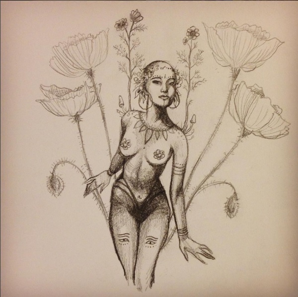 Flower Fairy pencil sketch.jpg