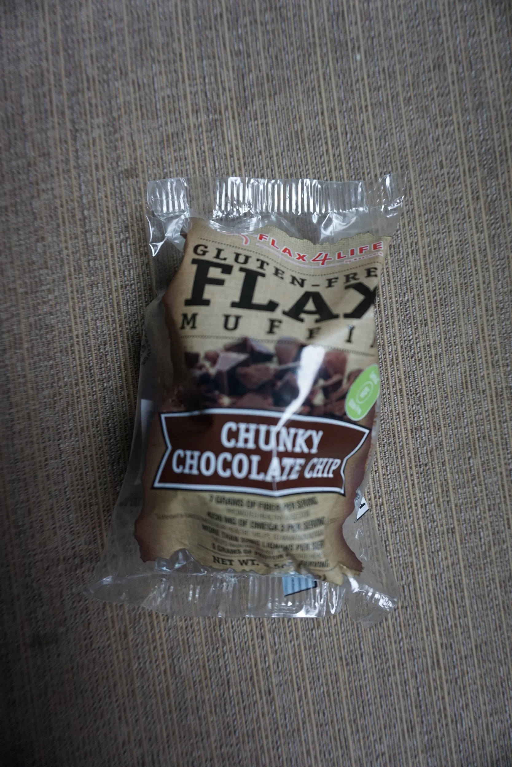 This muffin tasted like cardboard. The chocolate was the only thing that could have made it somewhat enjoyable if it didn’t already taste like cardboard.