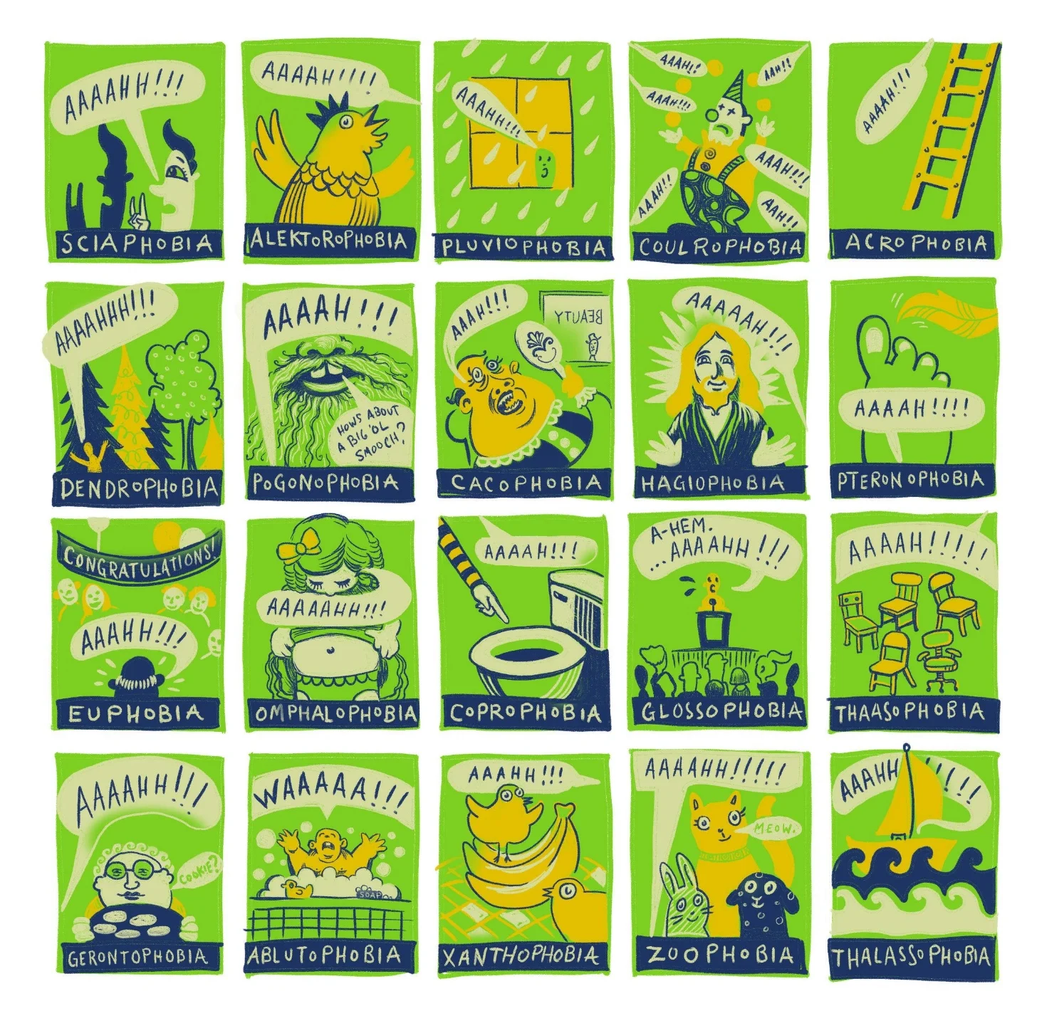 A selection of phobias