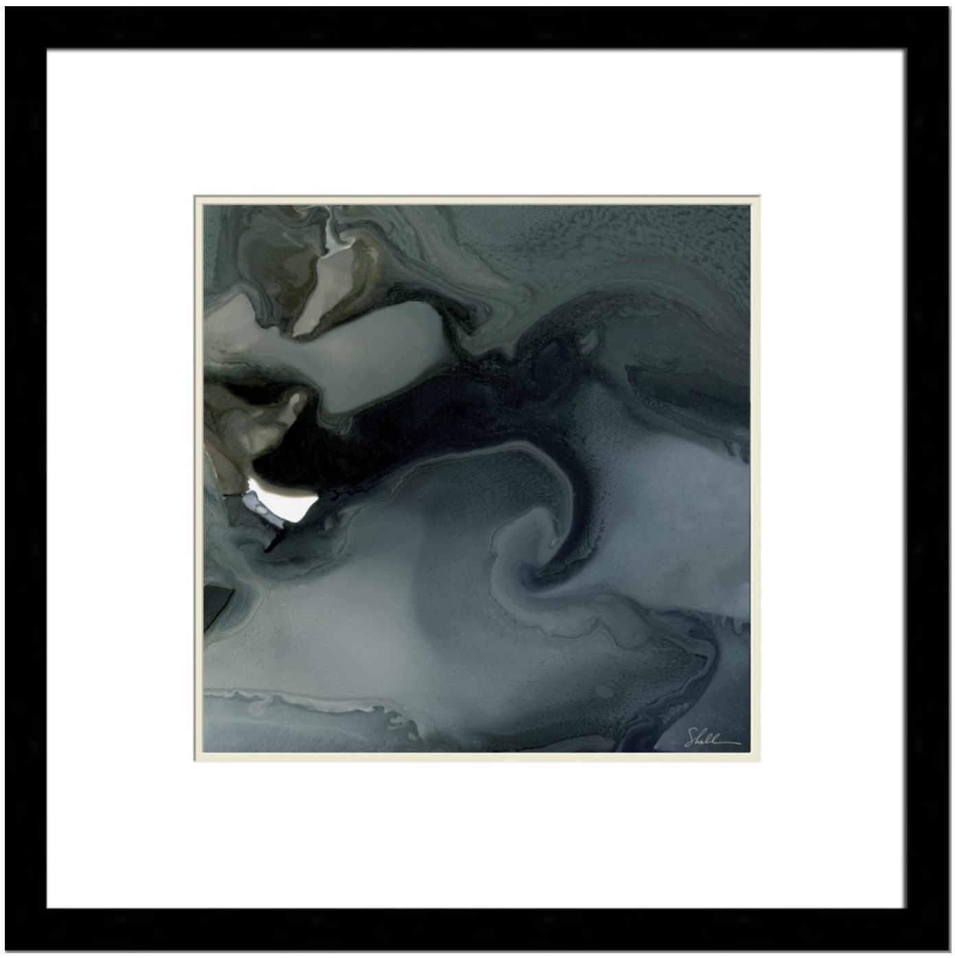 Velvet Study IIIFramed 23 1/4 X 25 1/4, Printed on fine art paper, framed in a black 7/8 W x 1 1/4” frame.