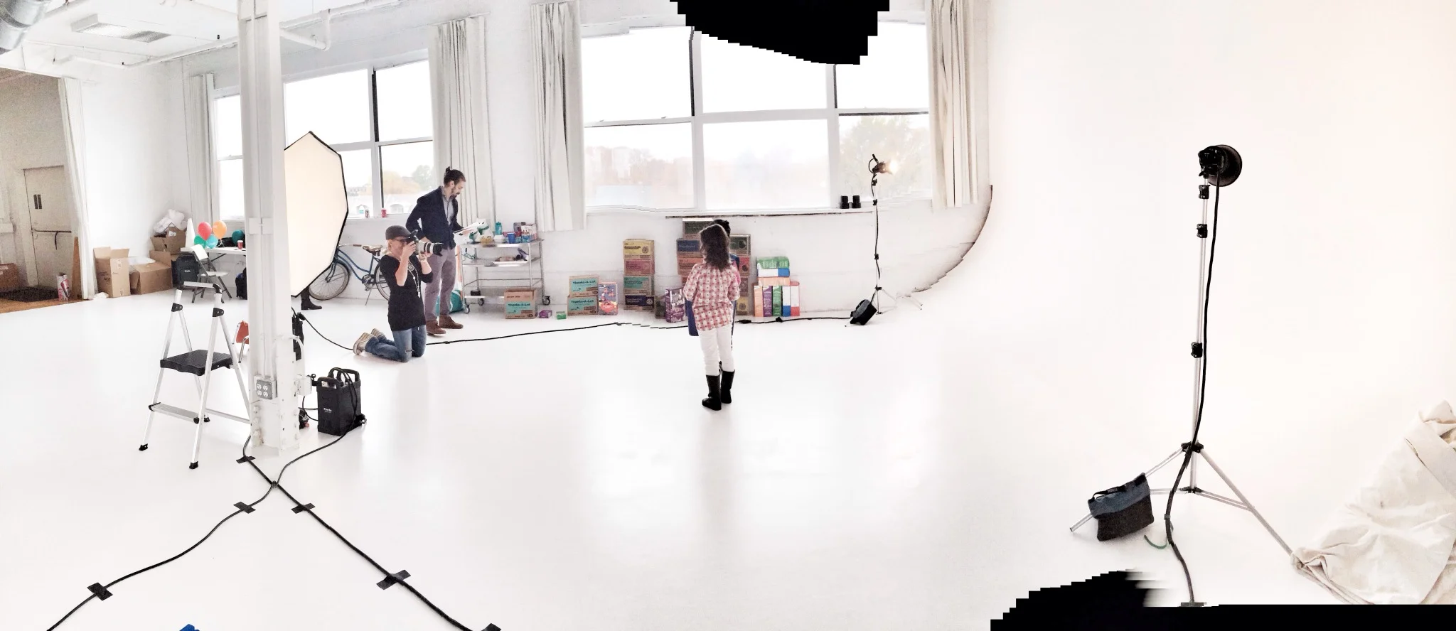 On location in Boston for ABC Bakers and Girl Scouts of America