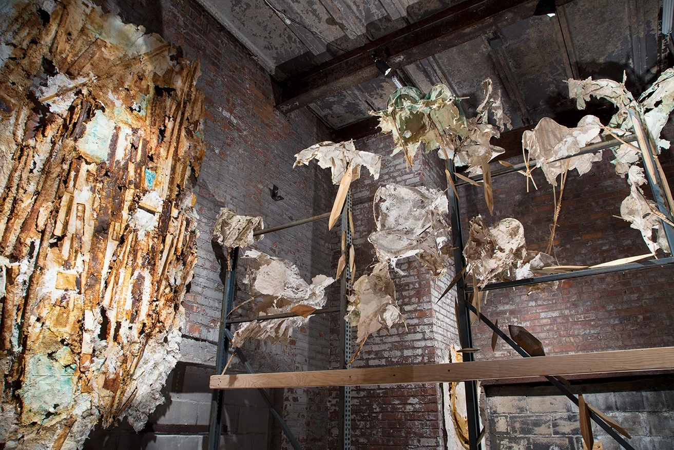 Installation view of solo exhibition Reverse Subterrestrial at The Chimney NYC, Brooklyn (2017)