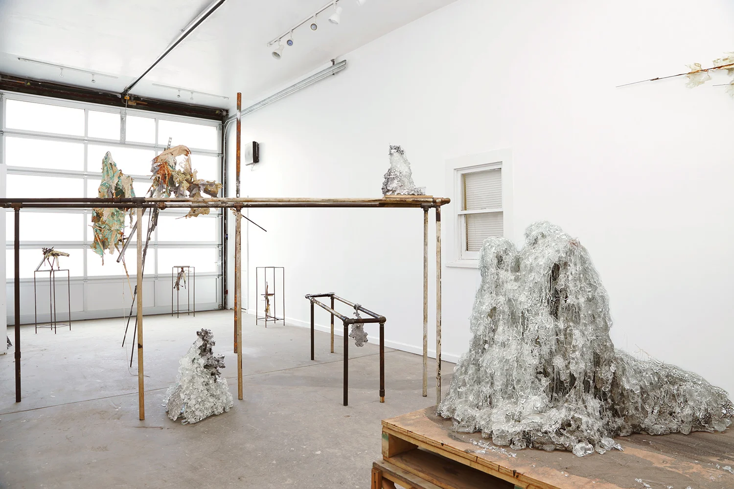 Installation view of duo exhibition Amorphous Terrain 2 at 5-50 Gallery, Queens NY (2019) with Andrew Erdos curated by Greg Barton