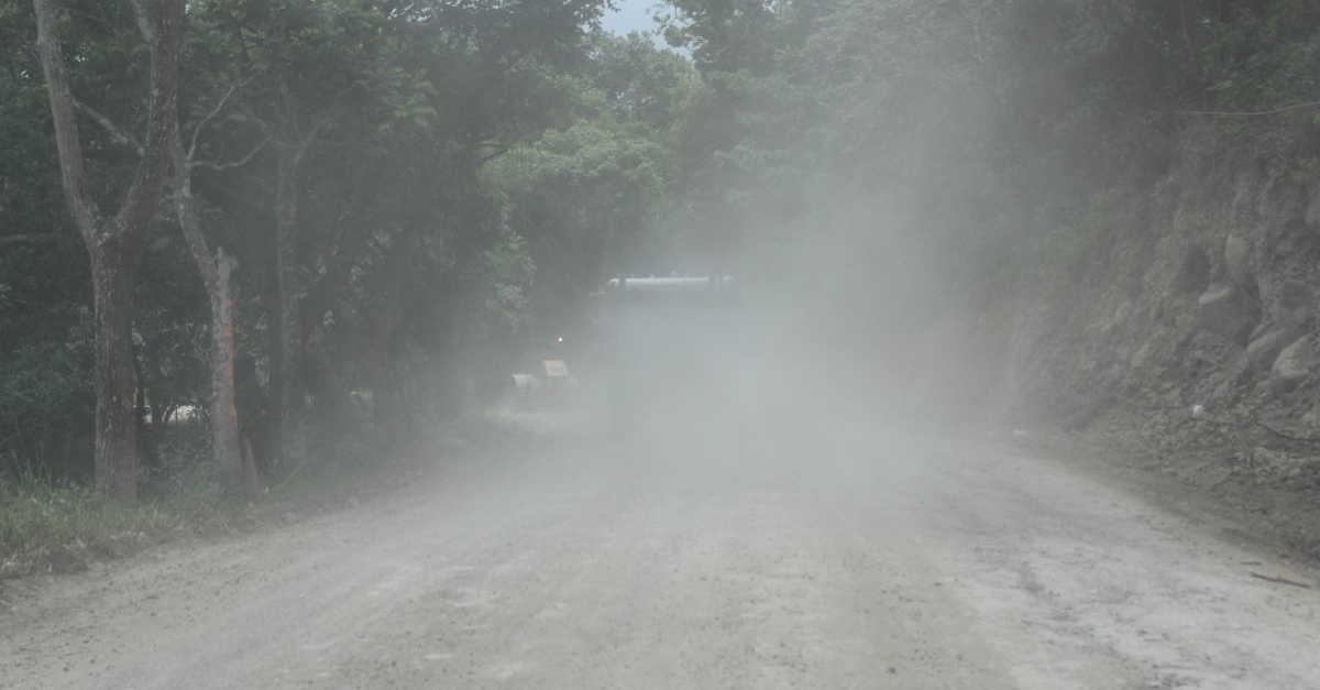 Dust on the road