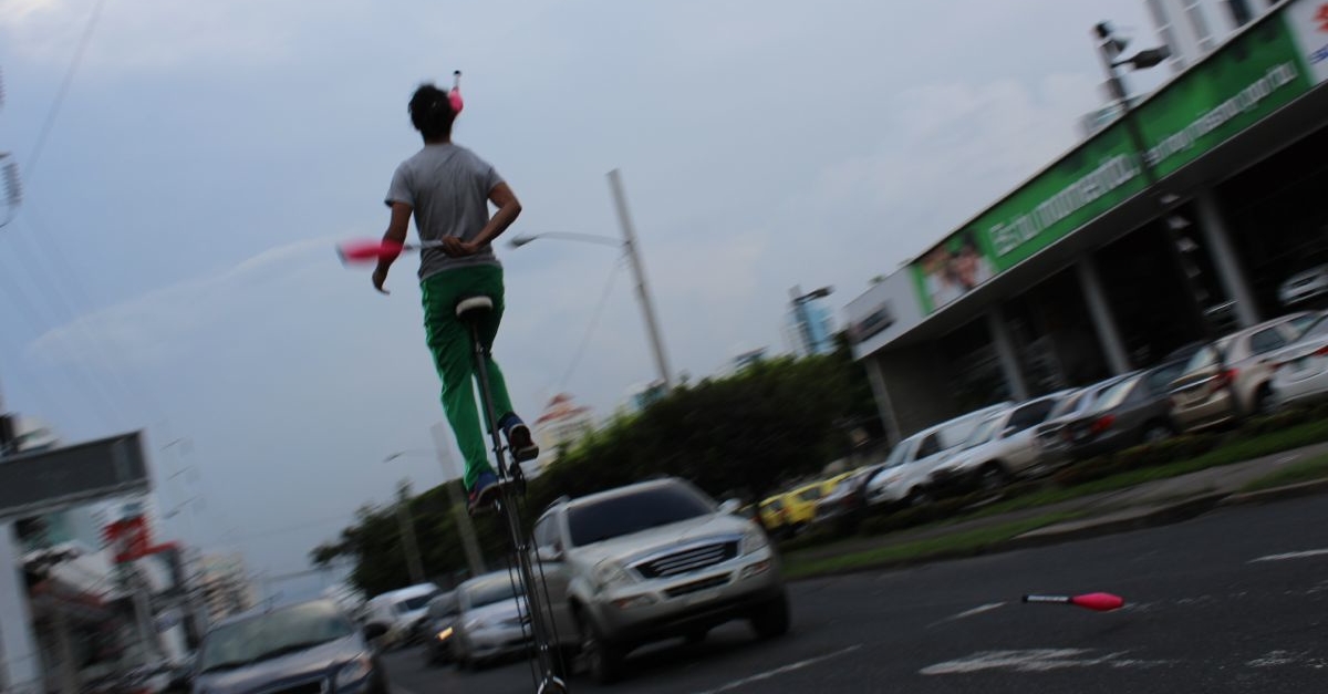 Unicycling Juggler in Panama