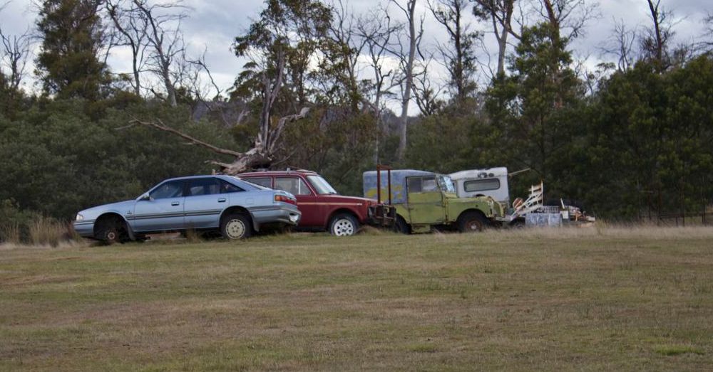 Old Cars in the back field.