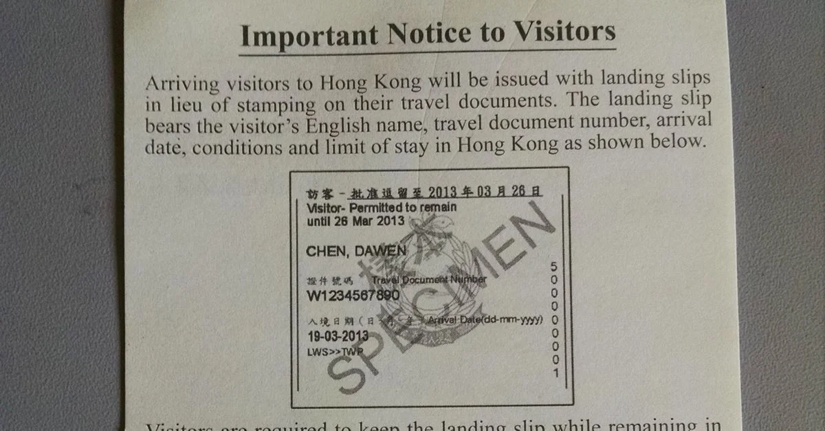 Leaving Hong Kong