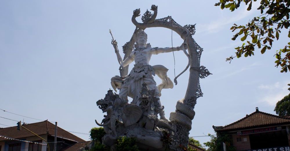 Arjuna standing guard