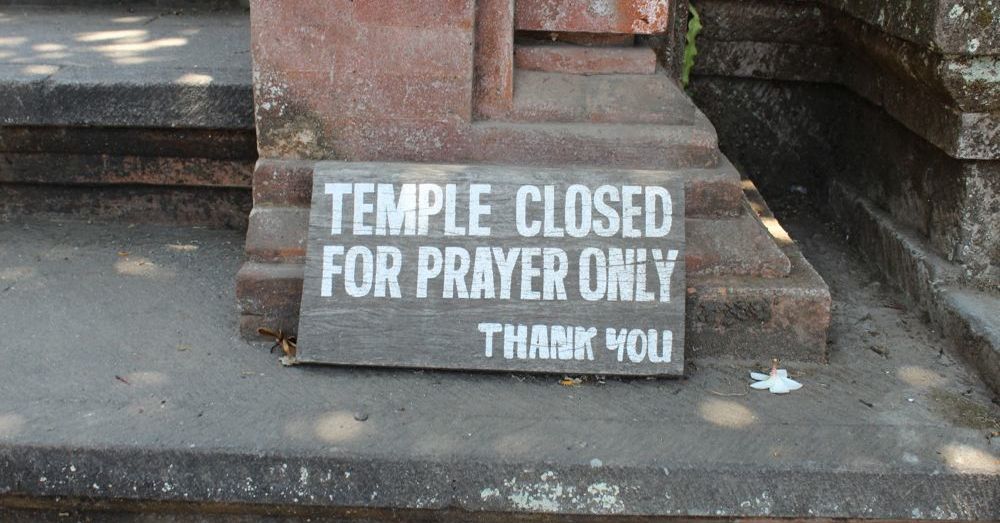 Temple closed.