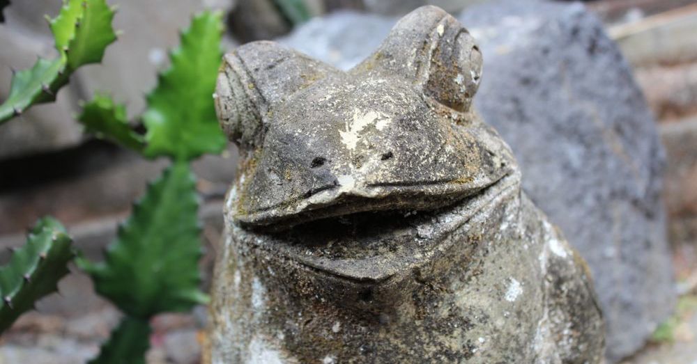 Frog statue