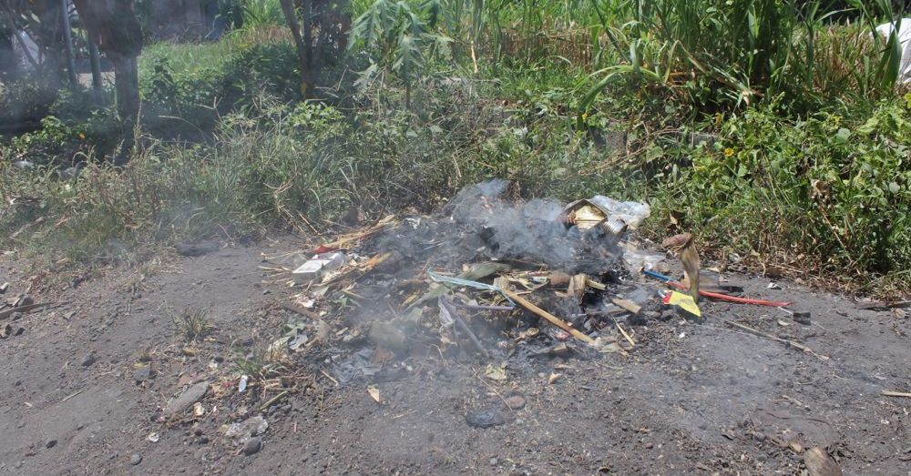 Burning trash