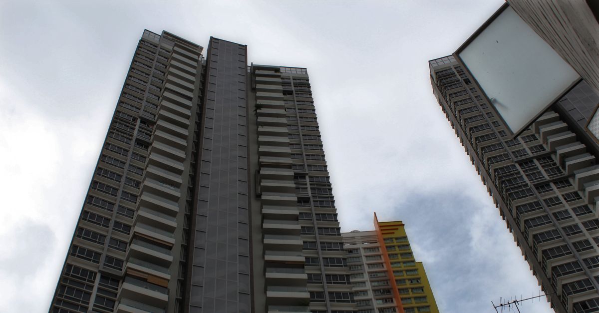 Tall buildings.
