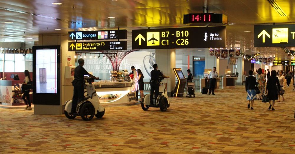 Segways in Changi Airport