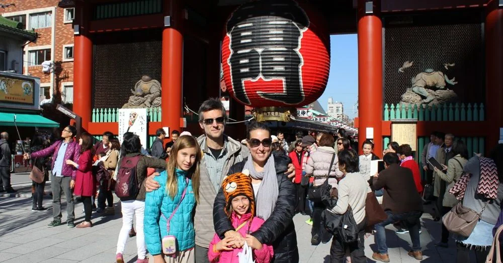 Thunder Gate, with family.