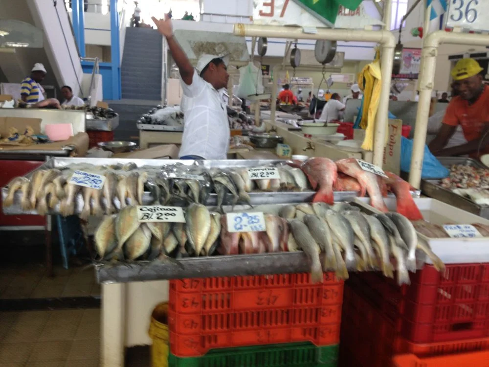Fish market hawker