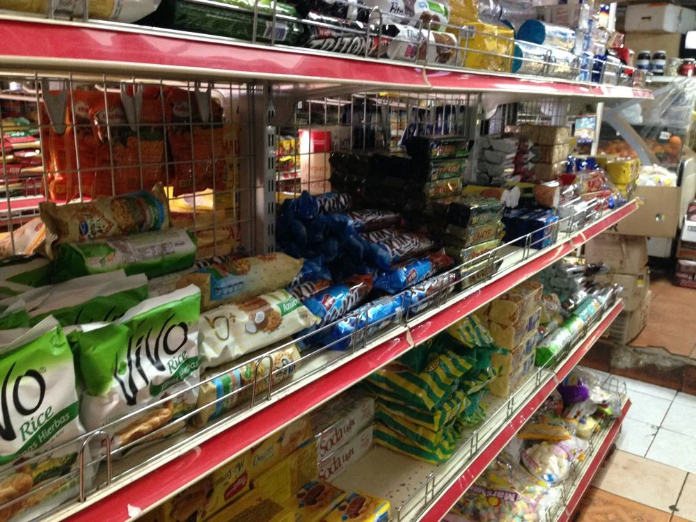 Grocery store shelves