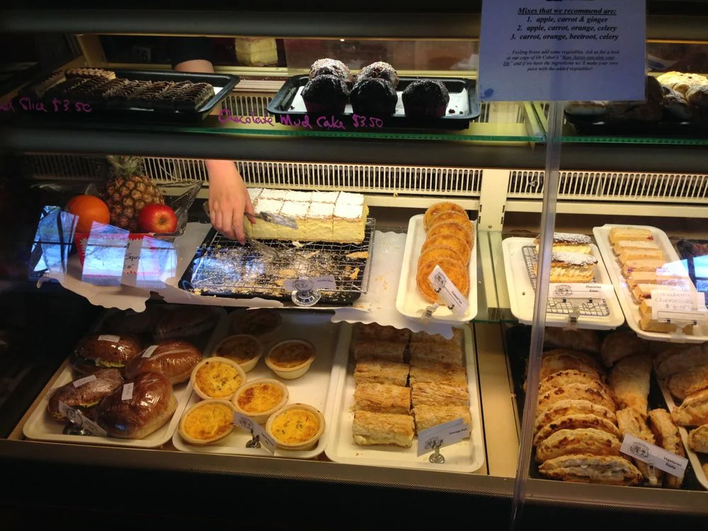 Display case, featuring vanilla slice