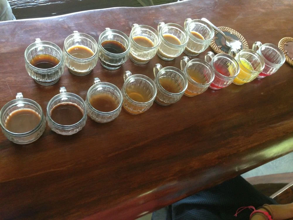 Coffee and tea tasting