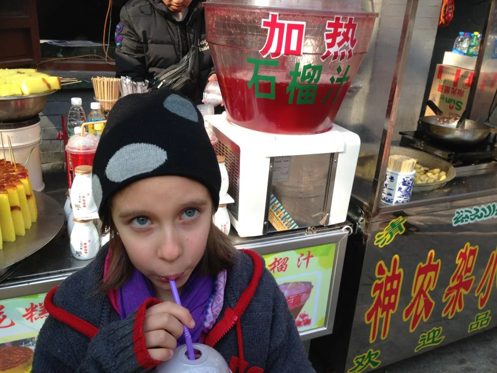 Jackie is in heaven with warm pomegranate juice