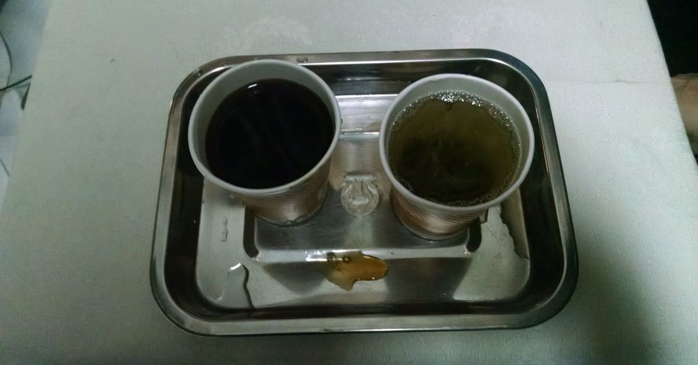 Coffee (and tea) Served on the train to Xi'an.