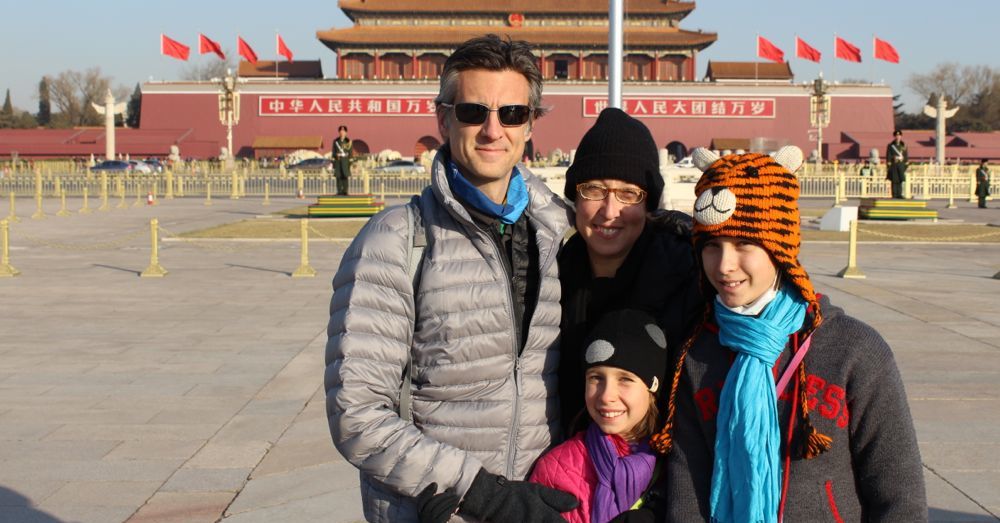 Family in front of Tiananmen Gate