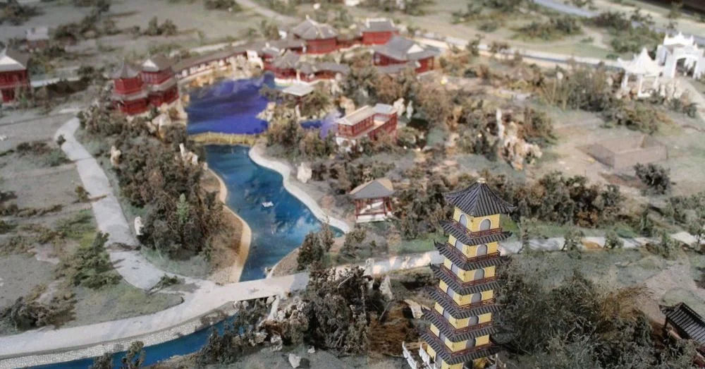 Diorama of a private residence.
