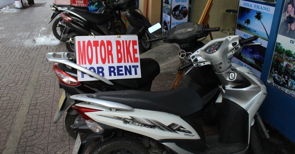 Motorbike for rent.