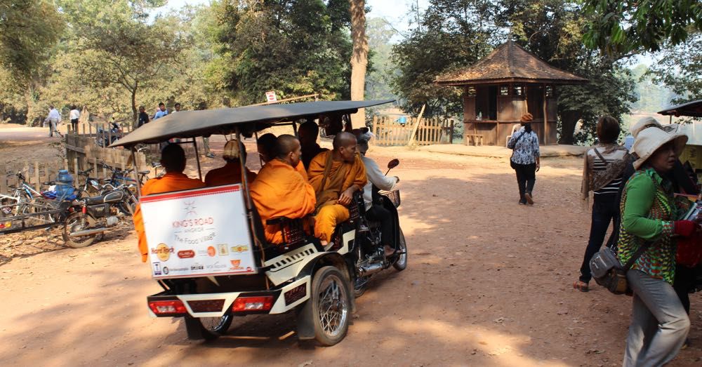 Monks in a Tuk Tuk