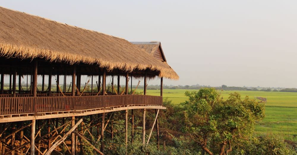 Hammocks overlooking the fields.