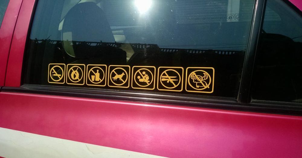 Not Allowed in Thai Taxis