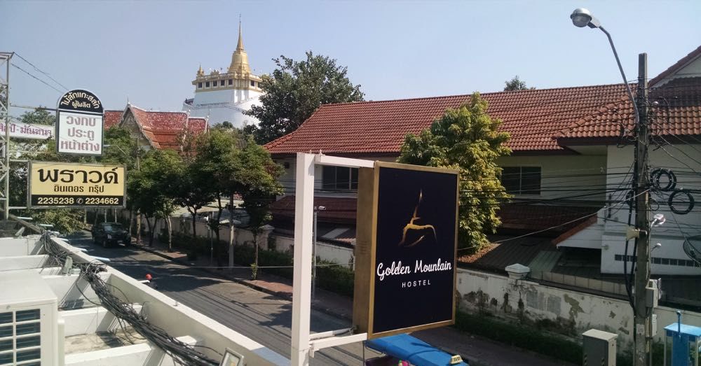Wat Saket from Golden Mountain Hostel