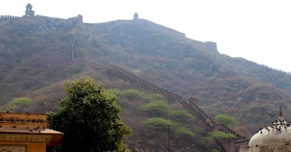 Walls of Amer Fort