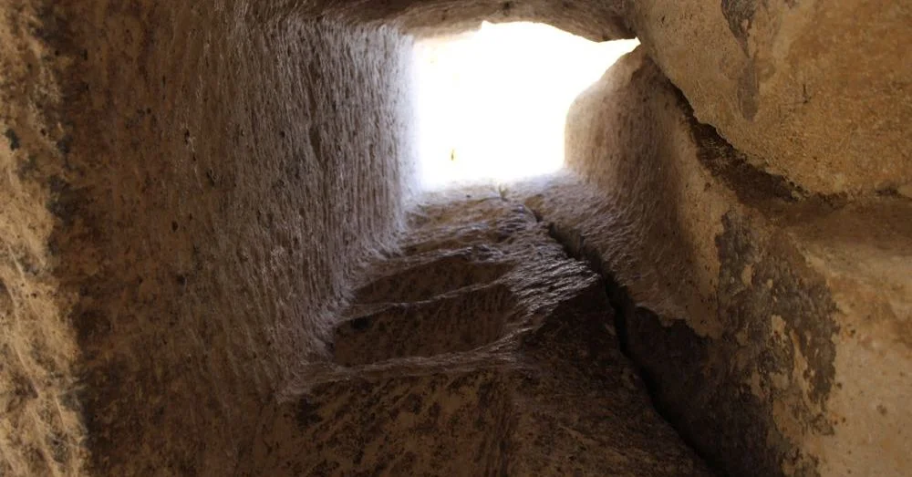 Steps Up through the Fairy Chimney