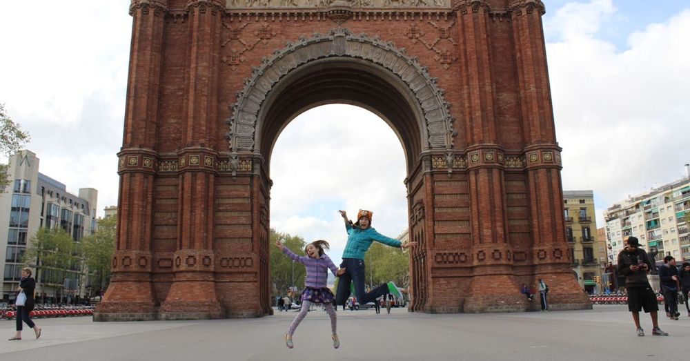 Jumping at the Arco de Triunfo