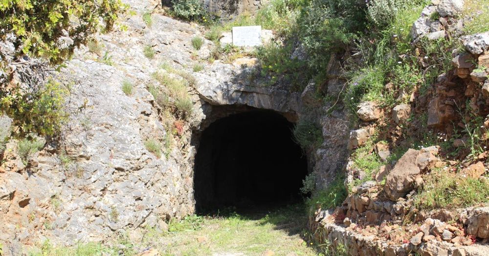 Cave Behind a Small Church