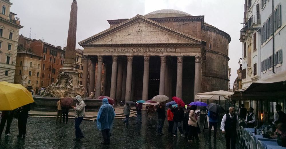 Pantheon in the Rain