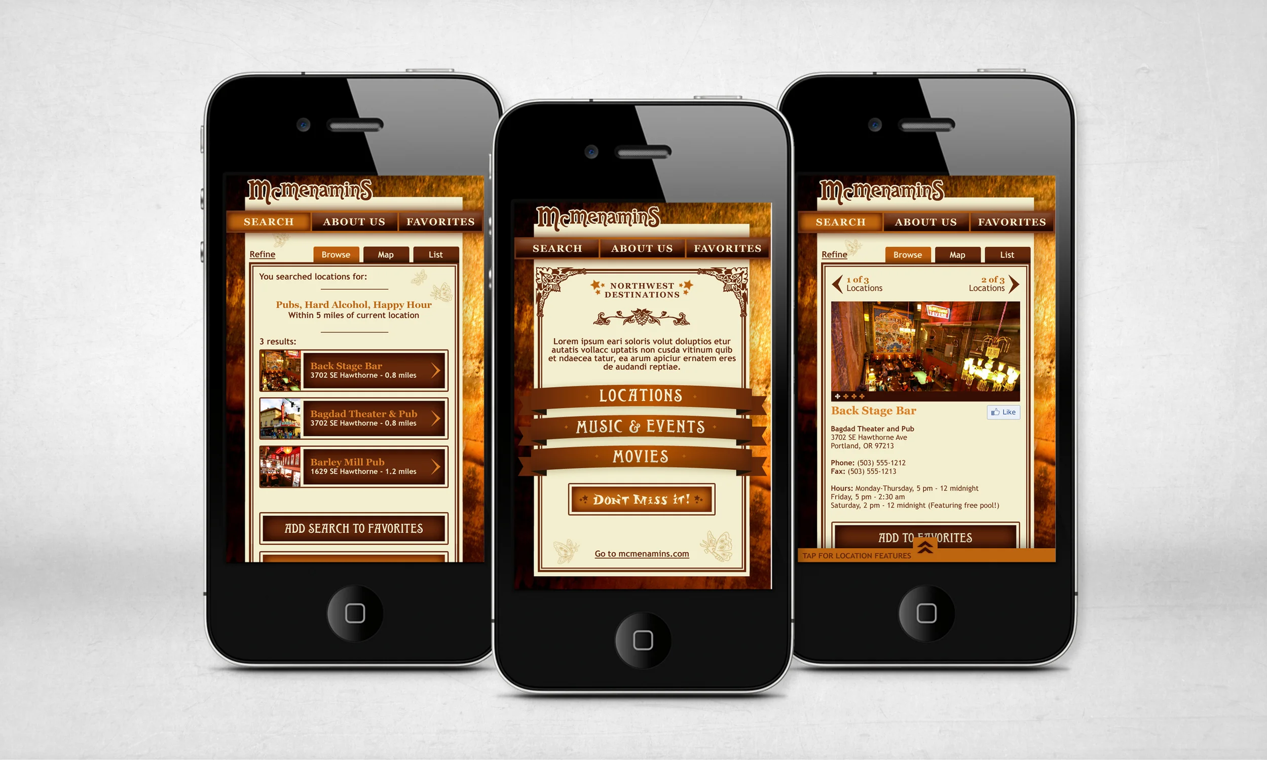 MCMENAMINS_Mobile Site