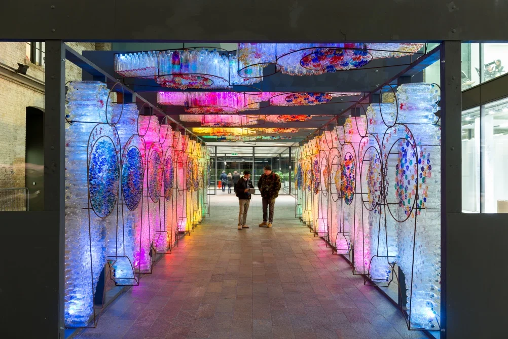 Above: Litre of Light Pavilion (Mick Stephenson), Lumiere London 2016. Image by Will Eckersley, courtesy of Artichoke .