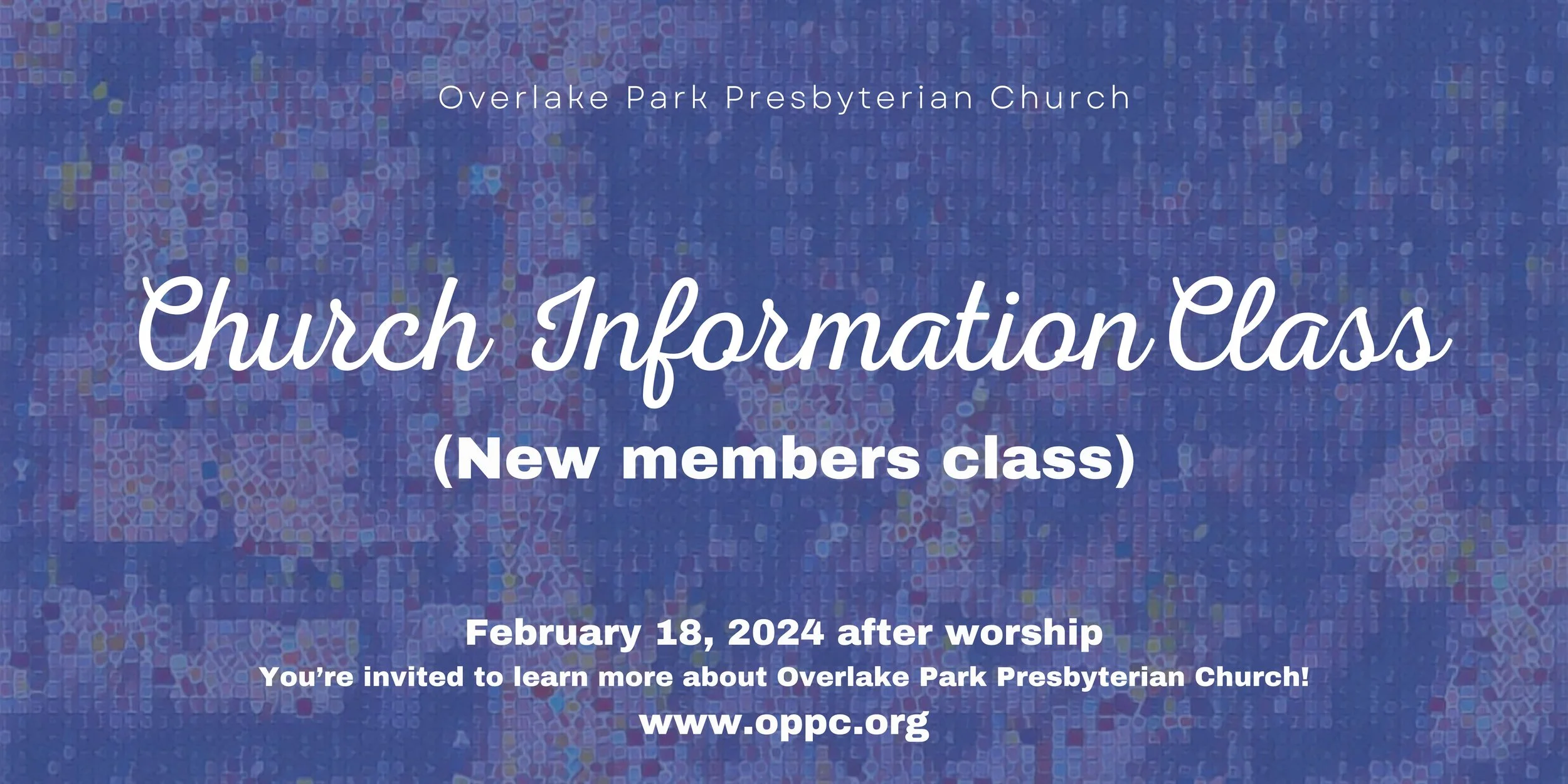 New Members Class