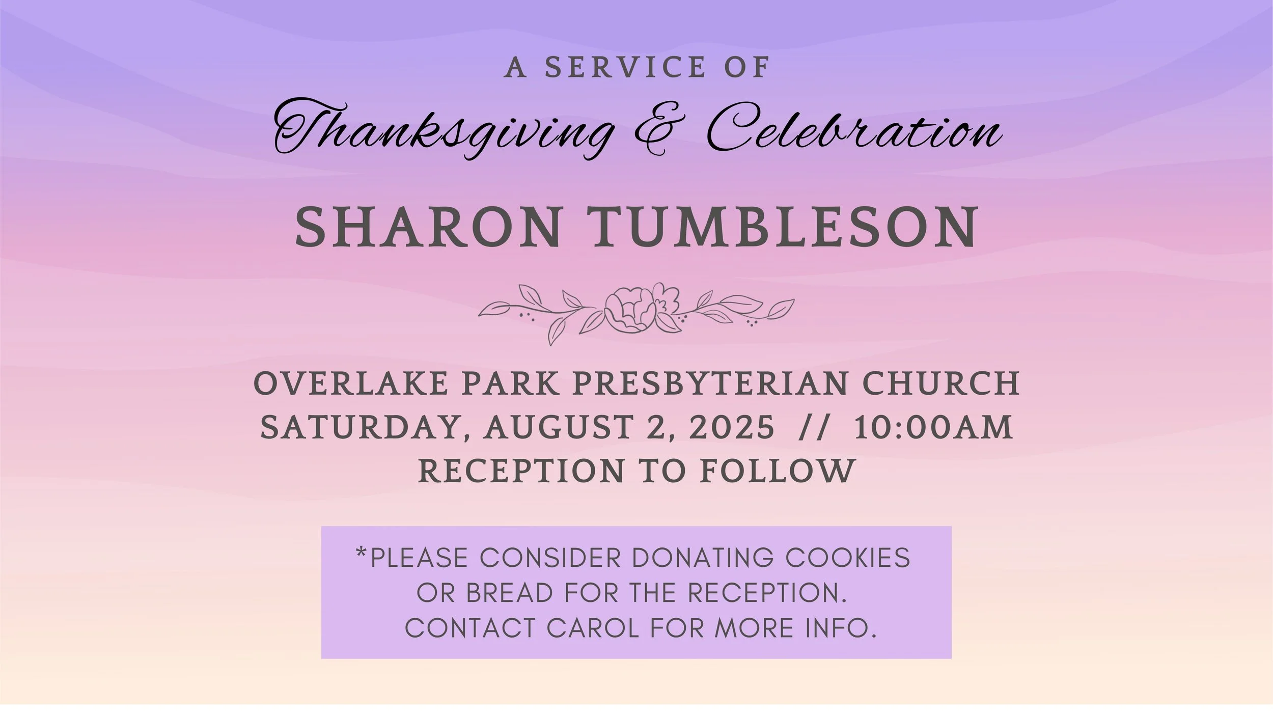 Service of Thanksgiving &amp; Celebration
