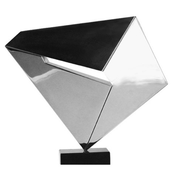 Neemo, 14 ” W x 12 ” H x 2 ” D, Solid Aluminum Base: Marble 4 ” W x 3 ” H x 1 ” D, Sculpture, 1980