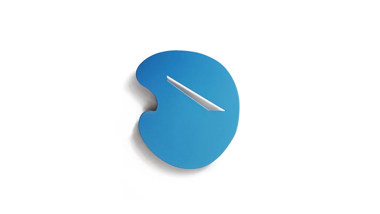 There Gone, 11"W x 12"H x 1"D, Painted Aluminum, Flattened Sculptural Painting, 2015