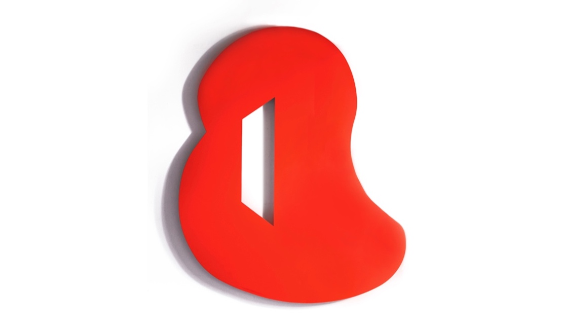Was All, 33”Hx41”Wx2”D Painted Aluminum, Flattened Sculptural Painting, 2014