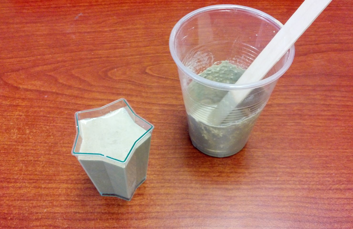 Concrete and star mold.