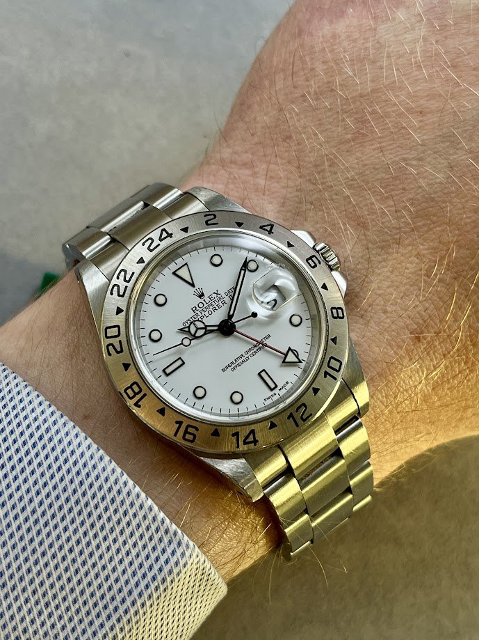 Rolex Explorer II 16570 Polar Wrist.JPG