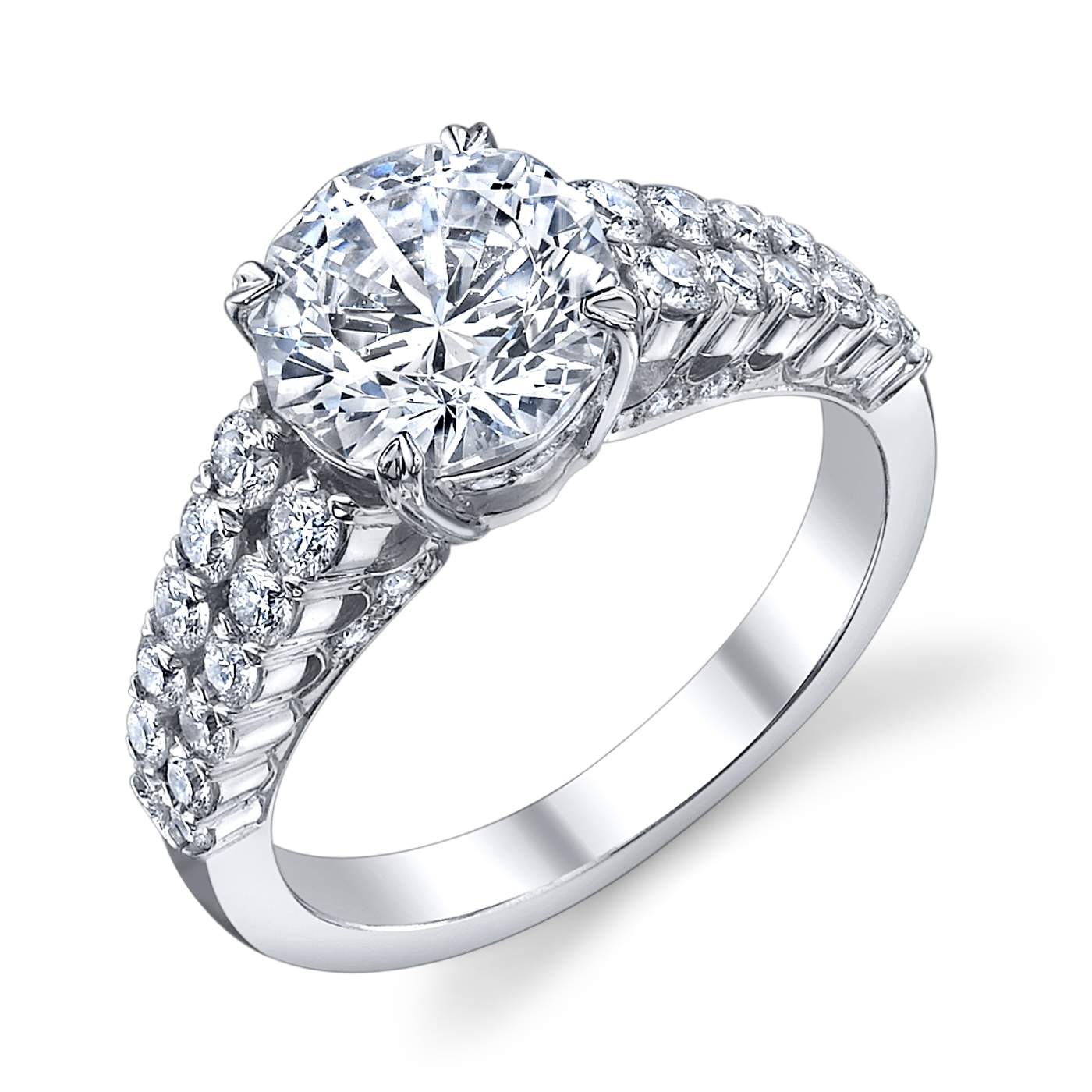 ENGAGED BY HUSAR Style No, RA_327 Split Double Row Engagement Ring Starting at $2749