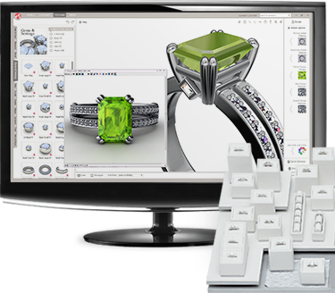The Gemvision 3D CAD technology experience found at Lyle Husar Designs, is used to create unique, one-of-a-kind jewelry.