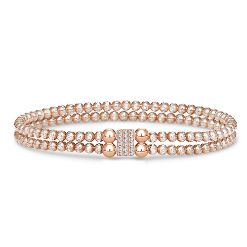 FourKeeps - 2 Row Bracelet, Pave Block - $135